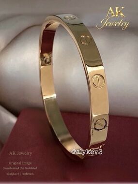 💎18k LUXURY Screw-Fastening Tighten Closure, Cuff, Bracelet, High End